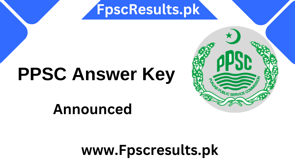 PPSC Answer Key 2024