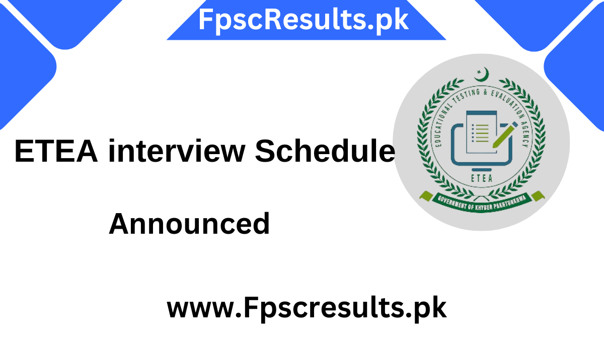 ETEA interview Schedule