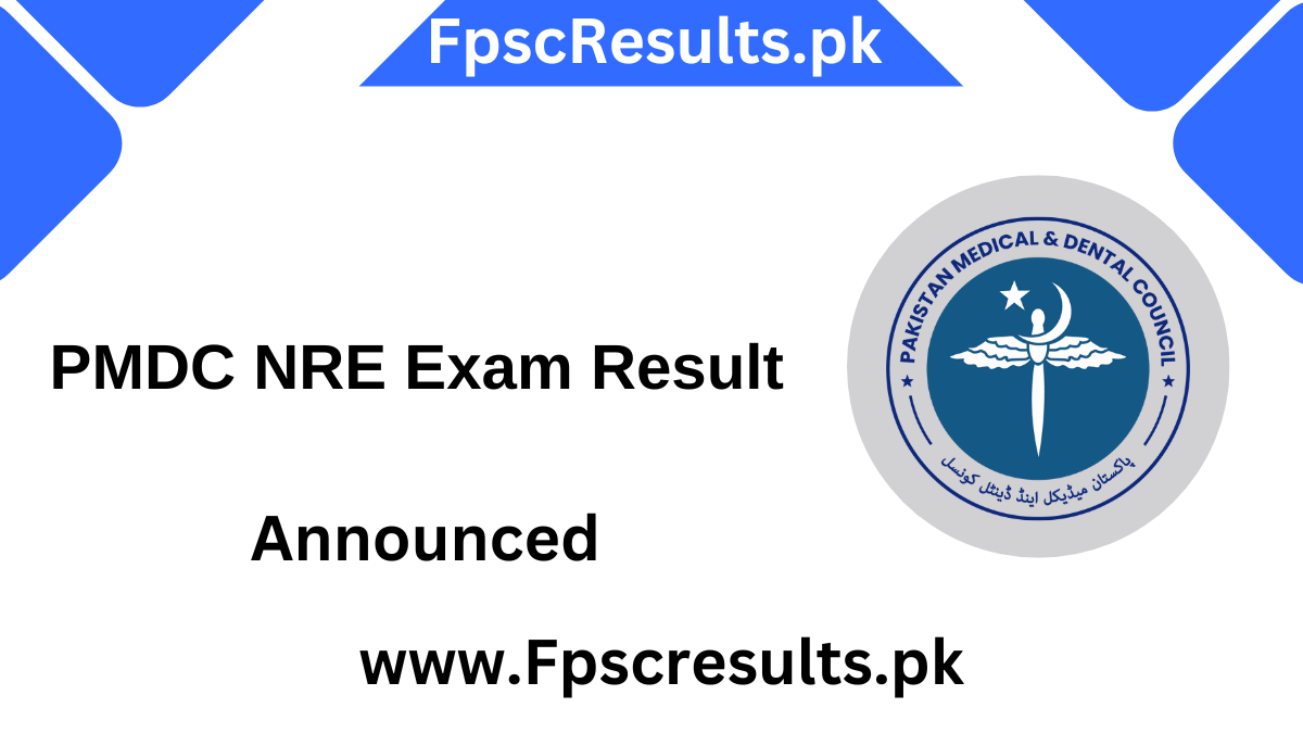 PMDC NRE Exam Result