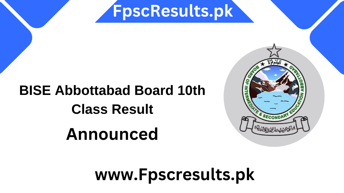 BISE Abbottabad Board 10th Class Result 2024