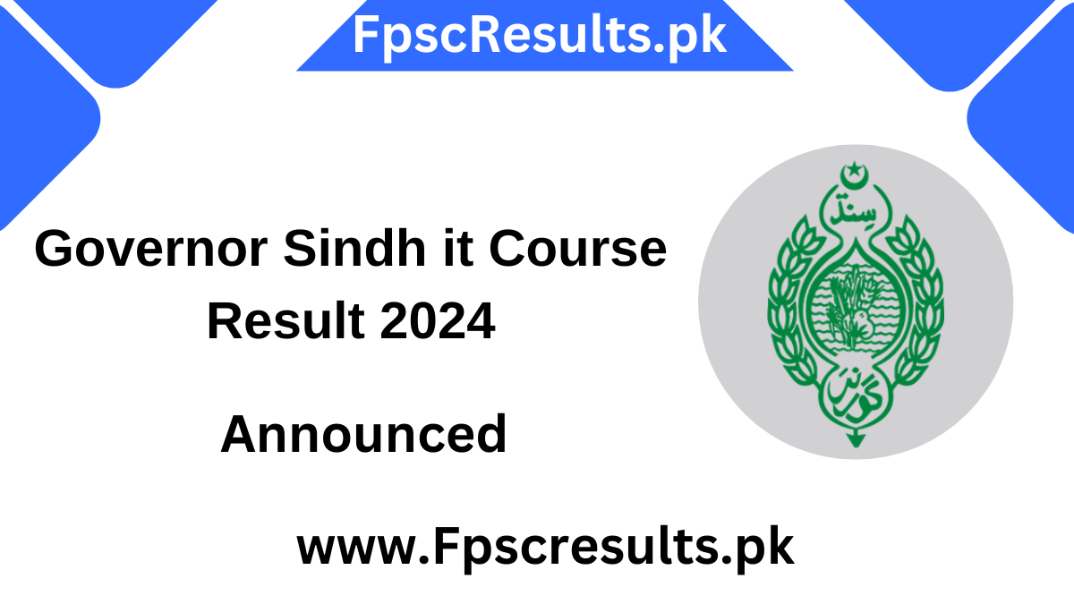 Governor Sindh it Course Result 2024