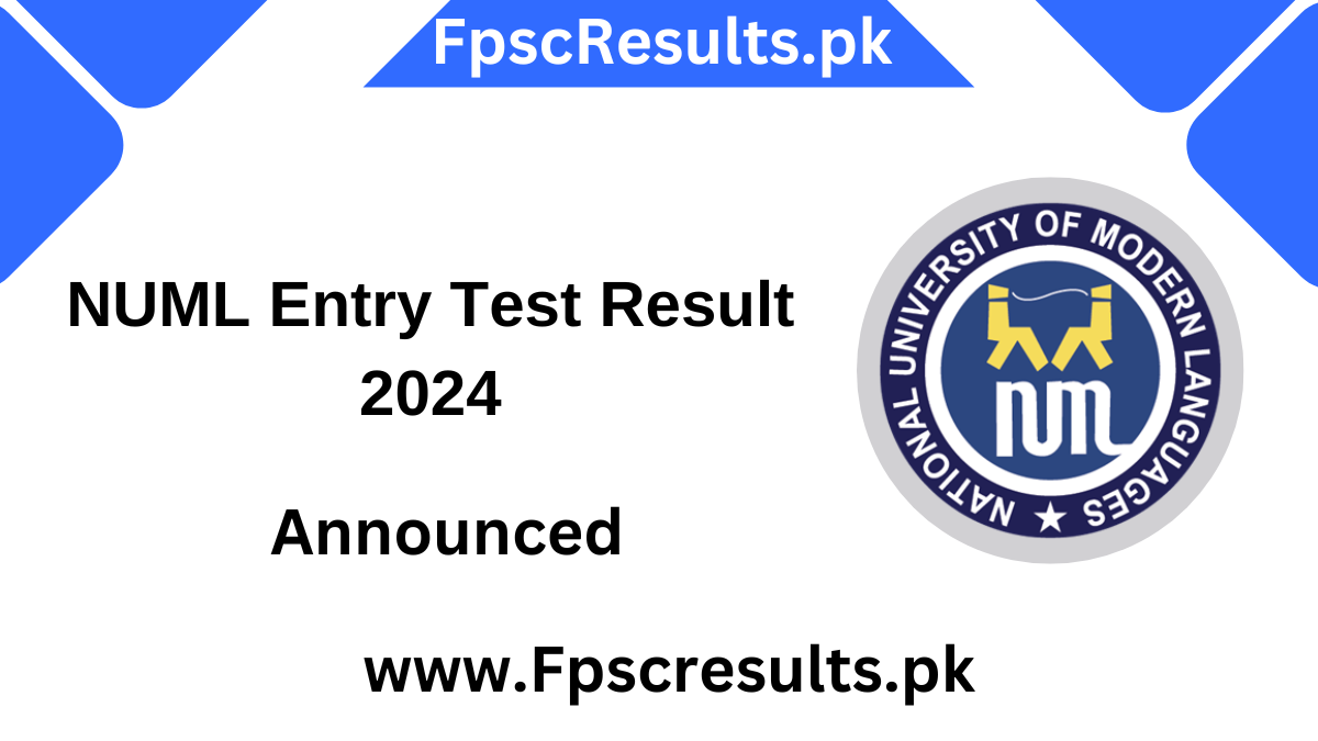 NUML Entry Test Result 2024