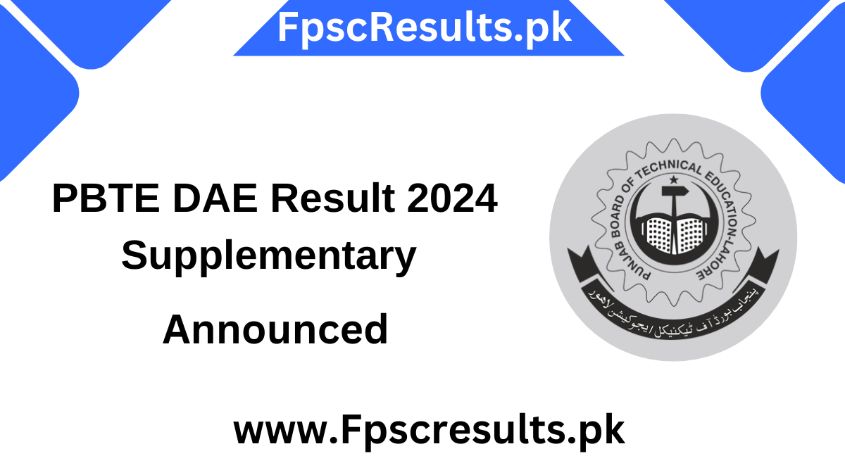 PBTE DAE Result 2024 Supplementary