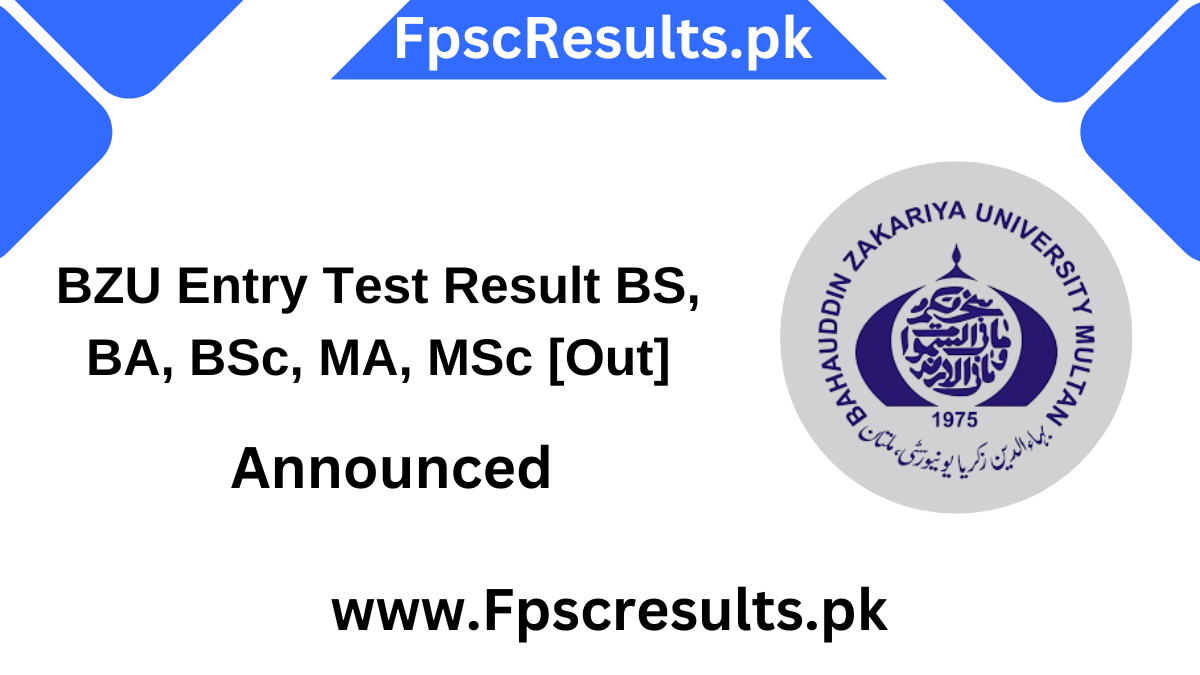 BZU Entry Test Result