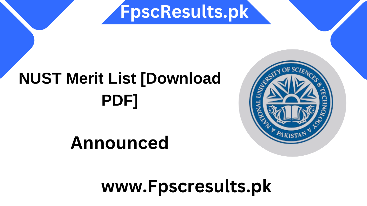 NUST Merit List [Download PDF]